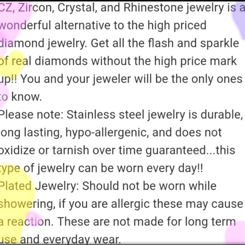 Jewelry Care Instructions